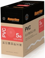 Кабель витая пара Hyperline UTP4-C5E-SOLID-GY (UUTP4-C5E-S24-IN-PVC-GY-305), 5e, 4 пары, одножильный (solid), бухта 305м ― "Сплайн-Технолоджис"