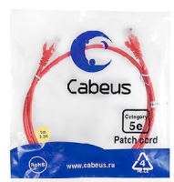 Кабель Patch Cord Cabeus (PC-UTP-RJ45-Cat.5e-1m-RD-LSZH),Cat.5e,1м,красный ― "Сплайн-Технолоджис"