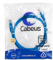 Кабель Patch Cord Cabeus (PC-UTP-RJ45-Cat.5e-1m-BL-LSZH),Cat.5e,1м,синий ― "Сплайн-Технолоджис"