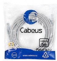 Кабель Patch Cord Cabeus (PC-UTP-RJ45-Cat.5e-10m-LSZH),Cat.5e,10м,серый ― "Сплайн-Технолоджис"