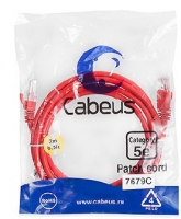 Кабель Patch Cord Cabeus (PC-UTP-RJ45-Cat.5e-2m-RD-LSZH),Cat.5e,2м,красный ― "Сплайн-Технолоджис"