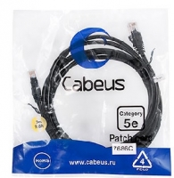 Кабель Patch Cord Cabeus (PC-UTP-RJ45-Cat.5e-3m-BK-LSZH),Cat.5e,3м,черный ― "Сплайн-Технолоджис"